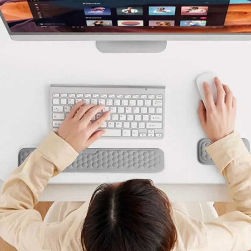 Office Keyboard Wrist Rest, Memory Foam Rebound Keyboard Pad, Computer Laptop Comfortable and Lightweight, Easy To Type