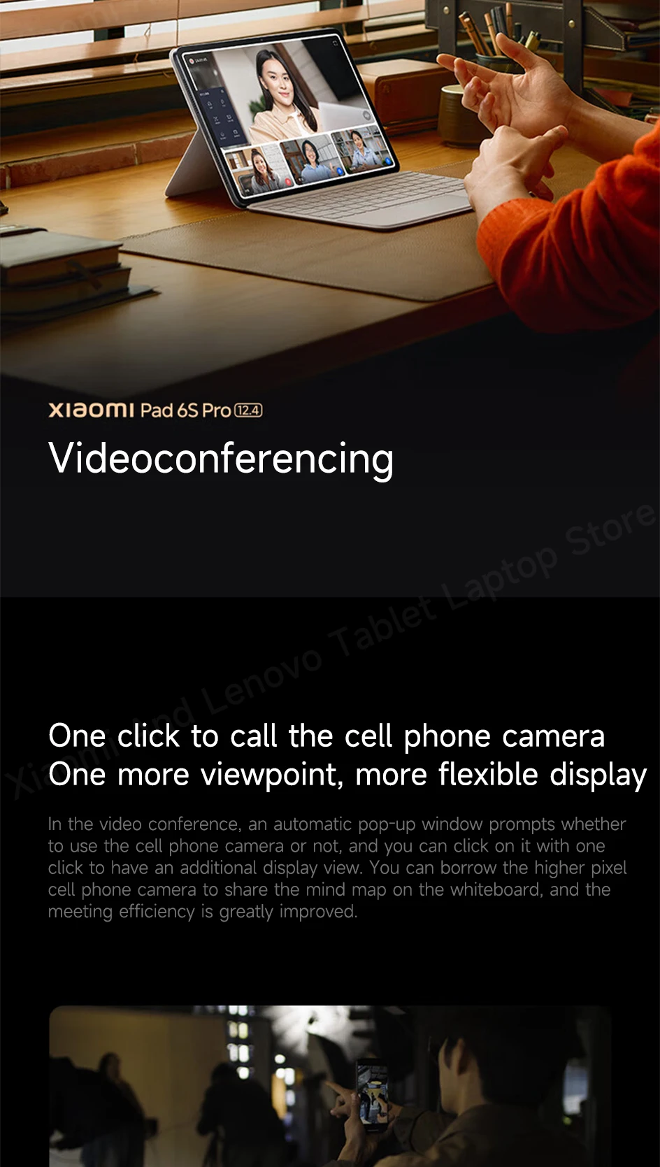 Xiaomi Tablet Xiaomi Pad 6S Pro 12.4 Snapdragon 8 Gen2 12.4" 3K 144Hz Display Hyper OS 10000mAh 120W Super Fast Charge Tablet PC