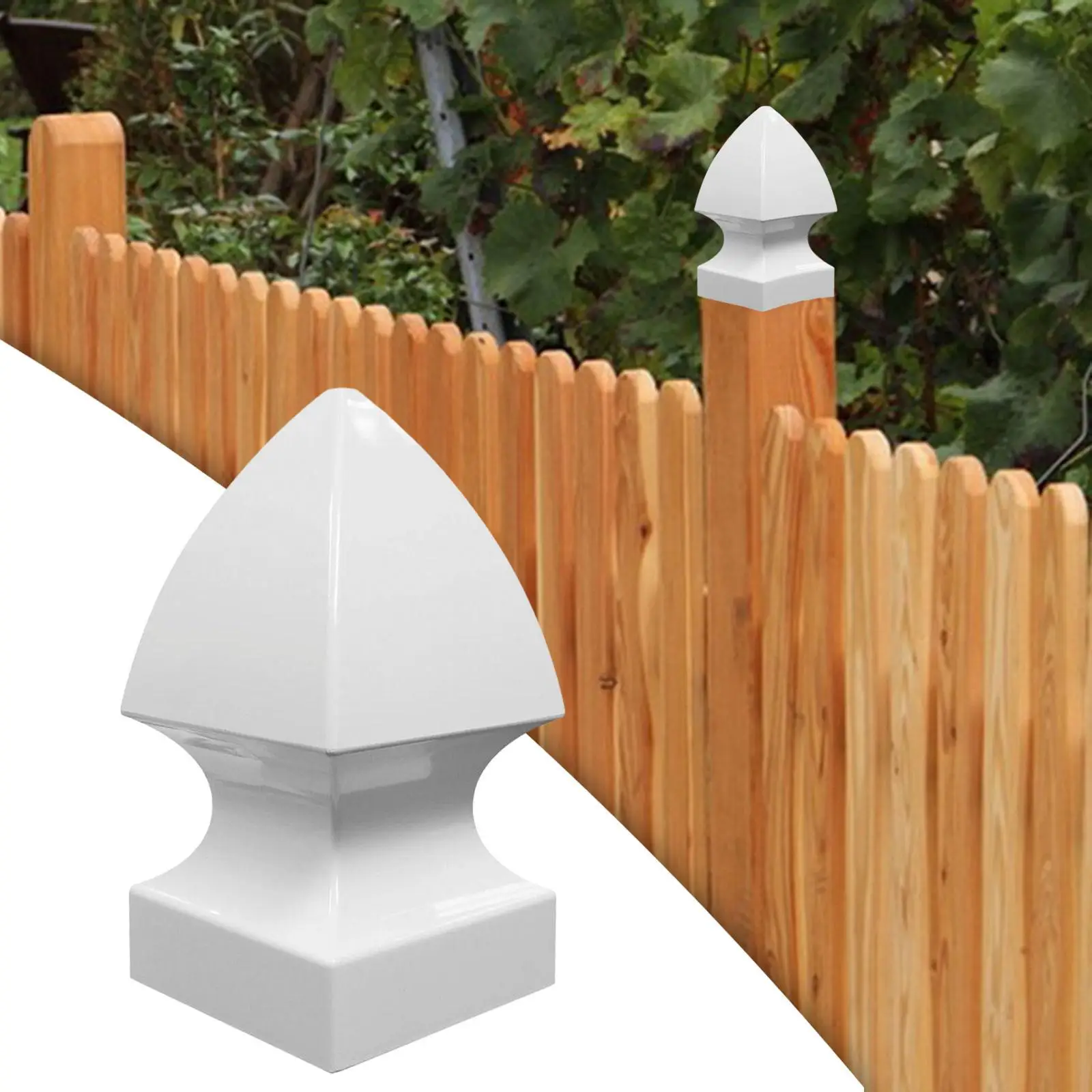 Post Caps Gothic Style Guardrail Post Cover 5 inch Protect Wooden Fence Poles