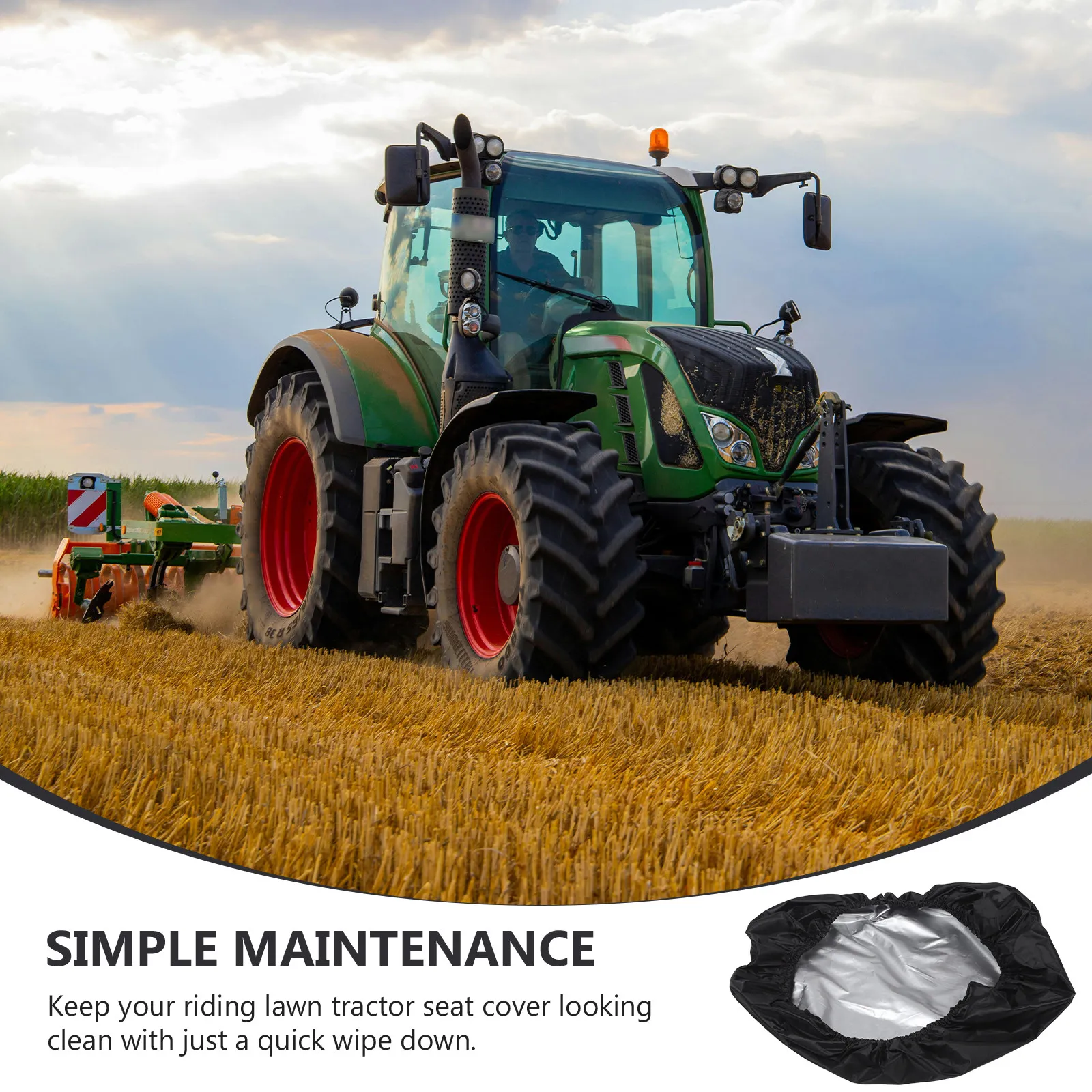 Universal Outdoor Tractor Seat Cover Weather-Resistant Riding Lawn Mower Replacement Cushion Garden Utility Protector