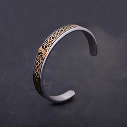 Fashion Retro Nordic Viking Thor's Hammer Bracelet Stainless Steel Open Bracelets Men and Women Punk Amulet Jewelry Wholesale