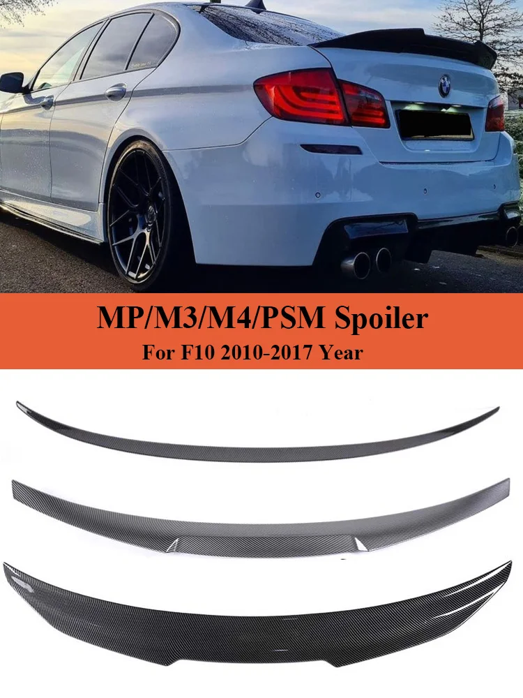 

For BMW 5 Series F10 F11 F18 2010 -2017 Carbon Rear Bumper Trunk Lip Roof Boot Spoiler Wing Tail M5 MP M4 PSM Car Accessories