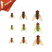 10/20Pcs Fly Fishing Flies Kit Rubber Fly Fishing Lures Lifelike Soft Plastic Lures Barbed Hooks for Bass Trout Salmon