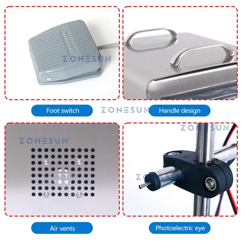 ZONESUN ZS-DTCP1 Automatische Ampulle Flüssige Füll Maschine Mit Förderband 0,2-5ml Reagenz Augentropfen Keramik Pumpe Flasche Füllstoff