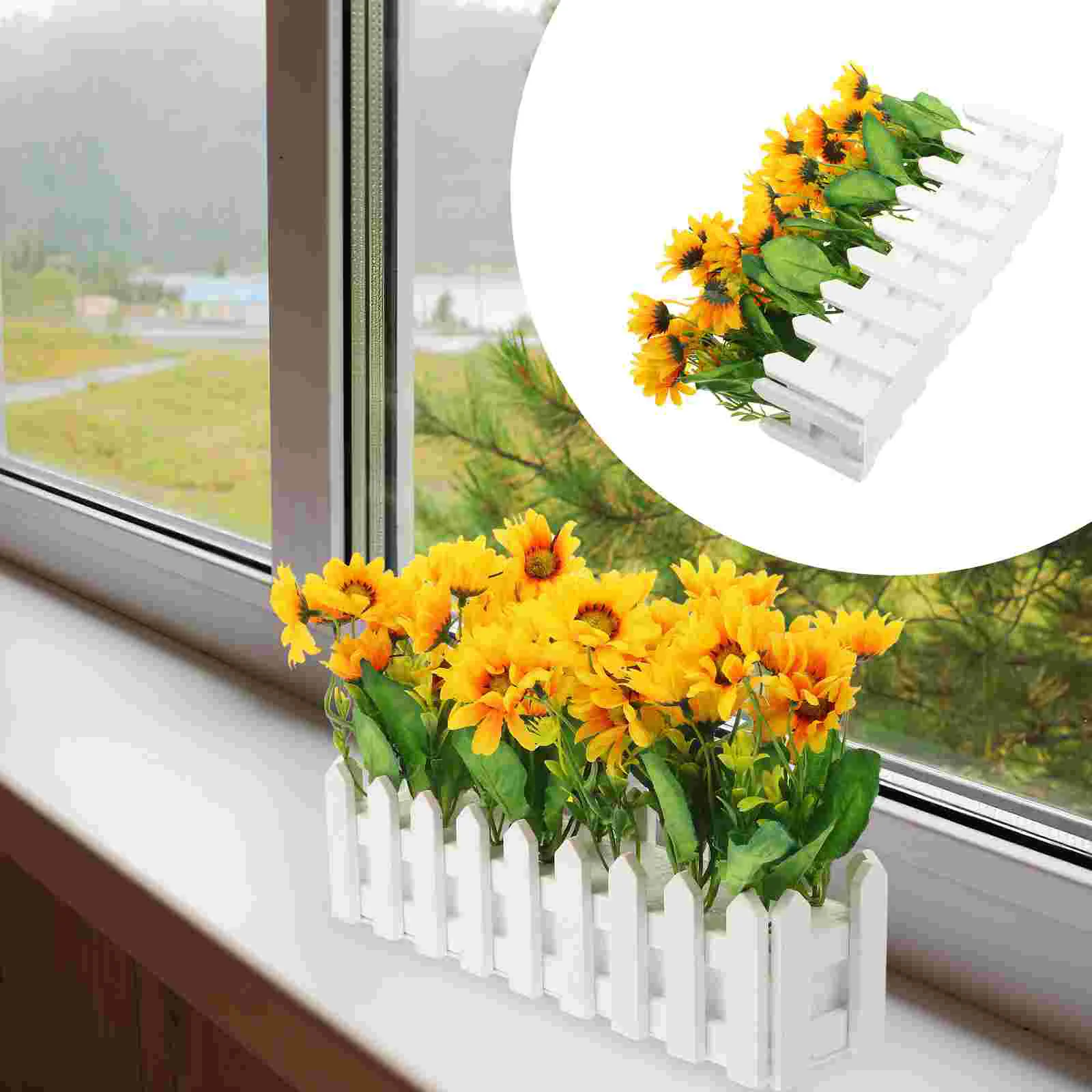 

Simulated Sunflower Artificial Plant Adornments Imitation Potted Plants Desktop Fake Bonsai Houseplants