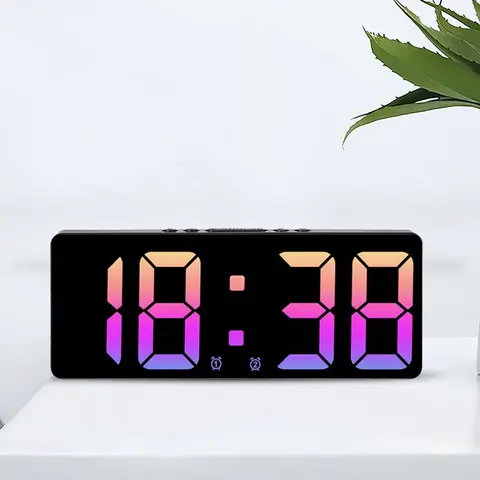 Цифровой будильник NieNie с LED-дисплеем и функцией snooze — изображение товара