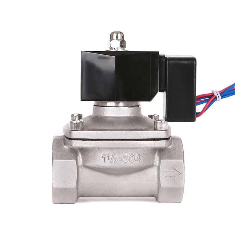 

1-1/2" Normally Closed/Open Waterproof Solenoid Valve AC220V 110V DC24V 12V Energy Saving Solenoid Valves 24 Hours No Heating