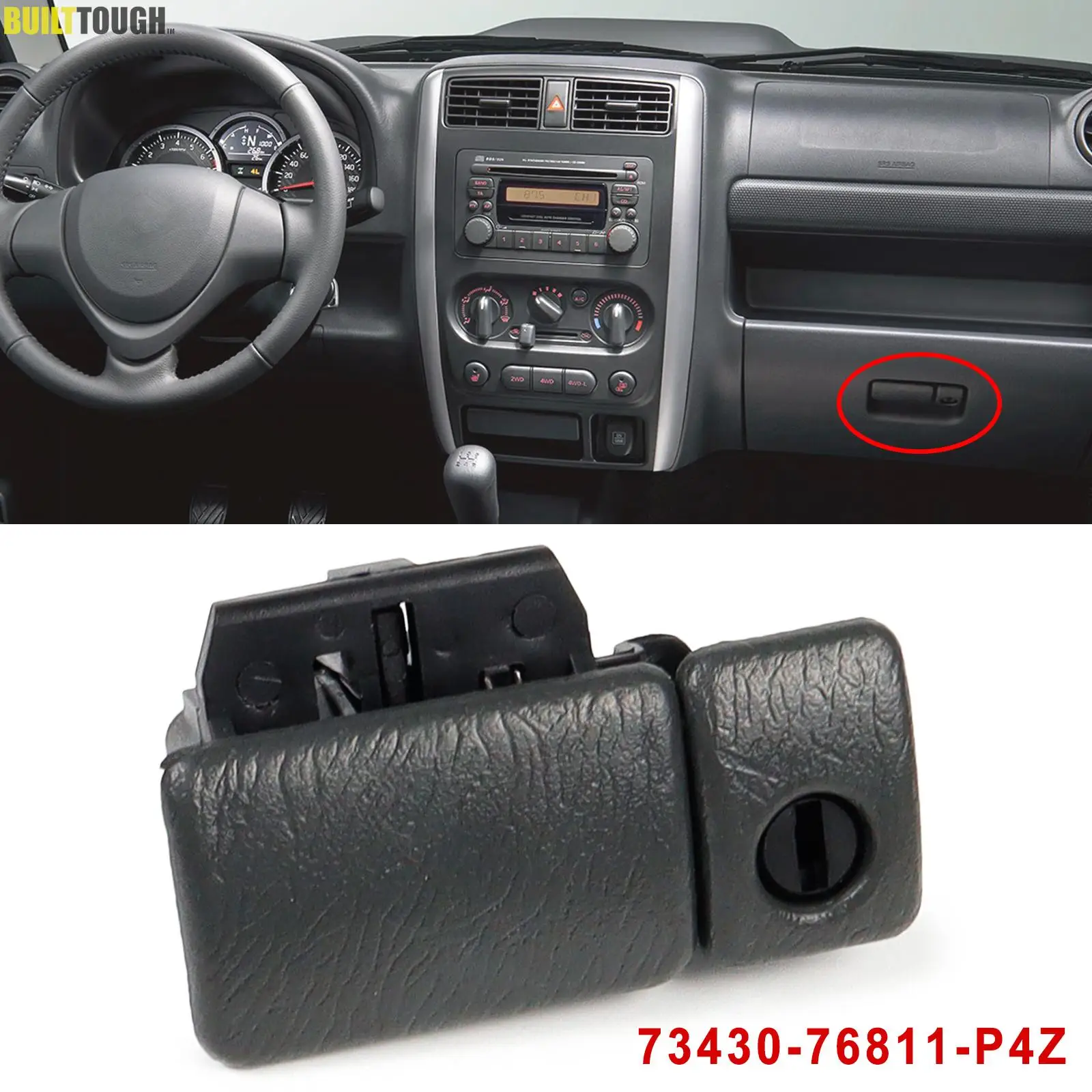 Car Glove Box Lock Latch Handle For Suzuki Jimny Vitara Grand Vitara 2000 - 2018 Car Interior Inner Box Handle 73430-76811-P4Z