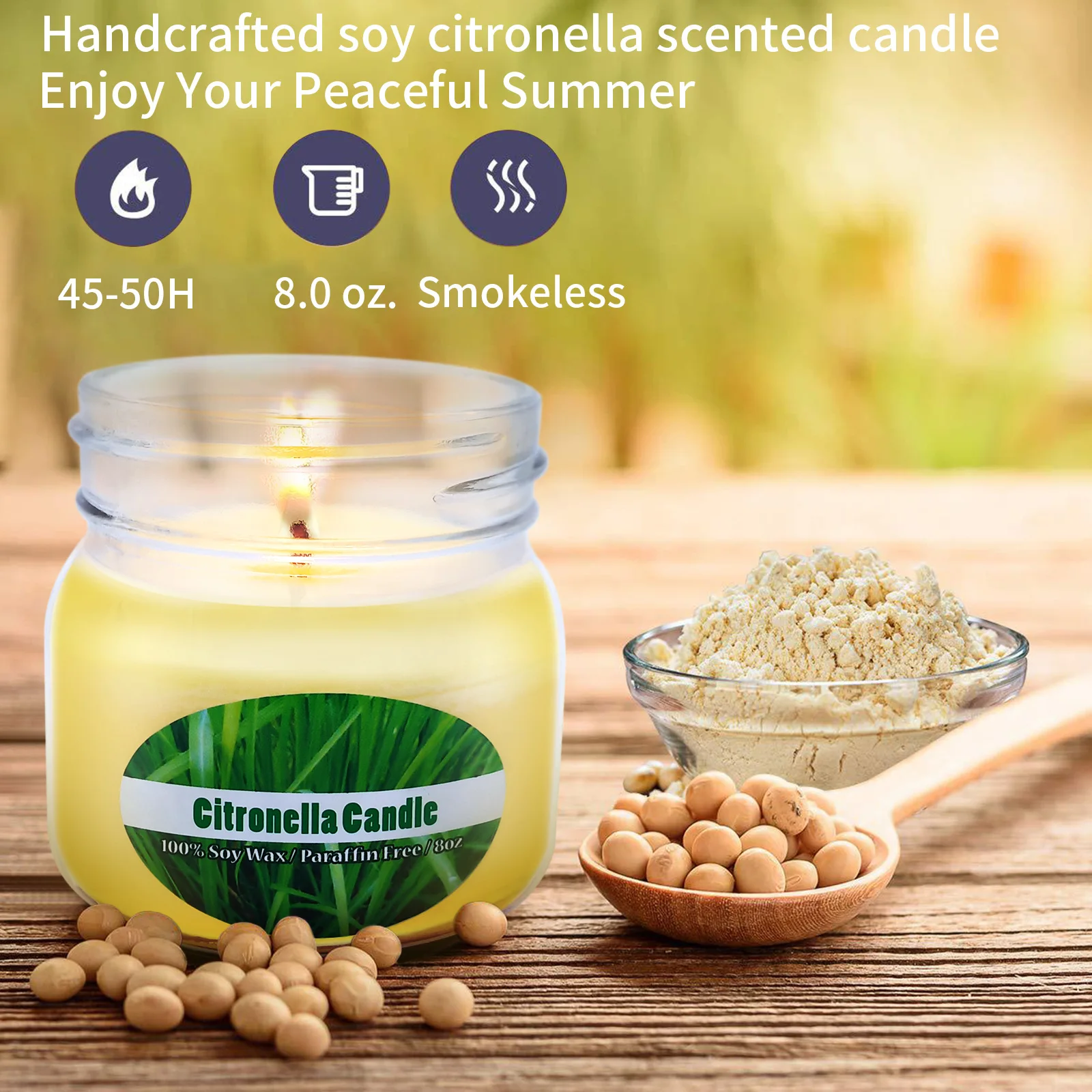 3Pcs Smokeless Soybean Wax Plant Essential Oil  Aroma Candles Handmade Aromatherapy Scented Candle For Wedding Party Home Decor