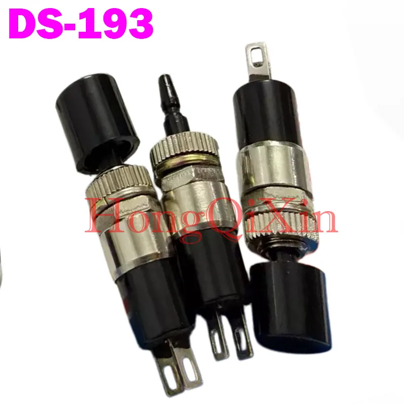 1 PCS/LOT  Japanese Round Pushbutton DS-193 Normally Open Reset Tactile Switch, 7mm Cutout, Black  IC