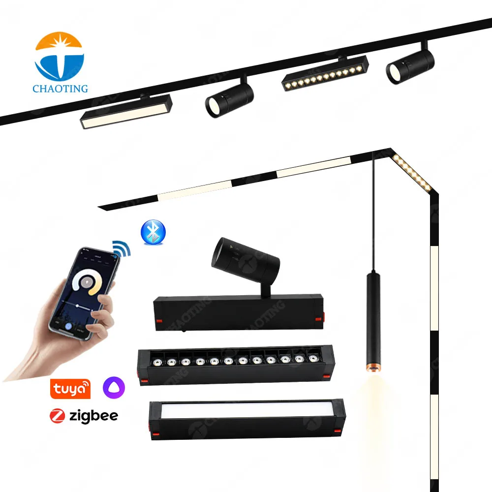 Modern Surface Pendants Recessed Magnetic Rail Lighting System Smart Dimmable Commercial Linear SpotLight Spots Led Track Lights