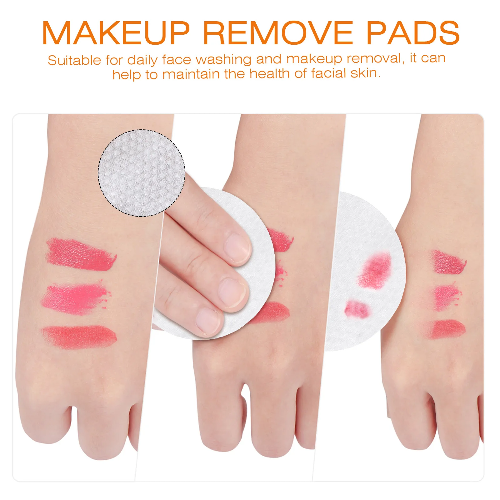 600 قطعة مزيل ماكياج نصف دائري غير المنسوجة النسيج منصات تنظيف الوجه للنساء السفر تنظيف الوجه المتاح