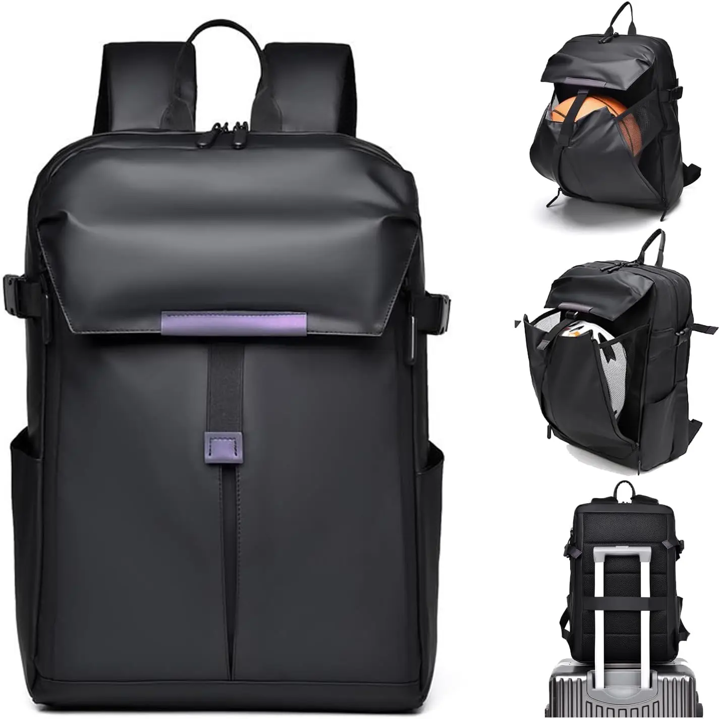 Fashion Man Backpack Lightweight Waterproof Large Capacity for Business Travel & Gym Bag with Ball Compartment Laptop Backpack