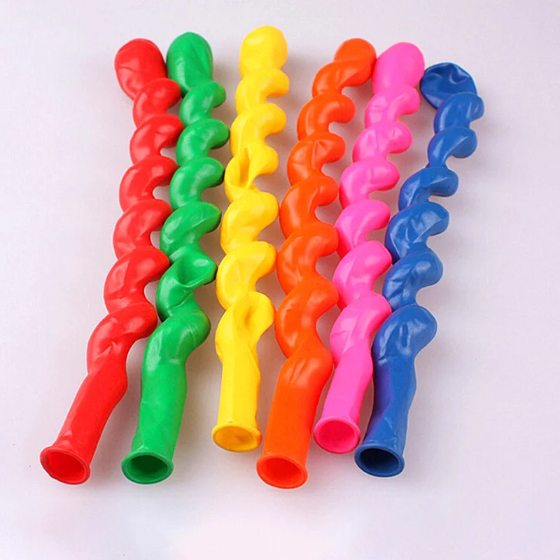 10pc Thickened Spiral Twist Balloons Bar KTV Decorative Balloon Children's Cartoon Long Strip Baloon Special-shaped Magic Ballon