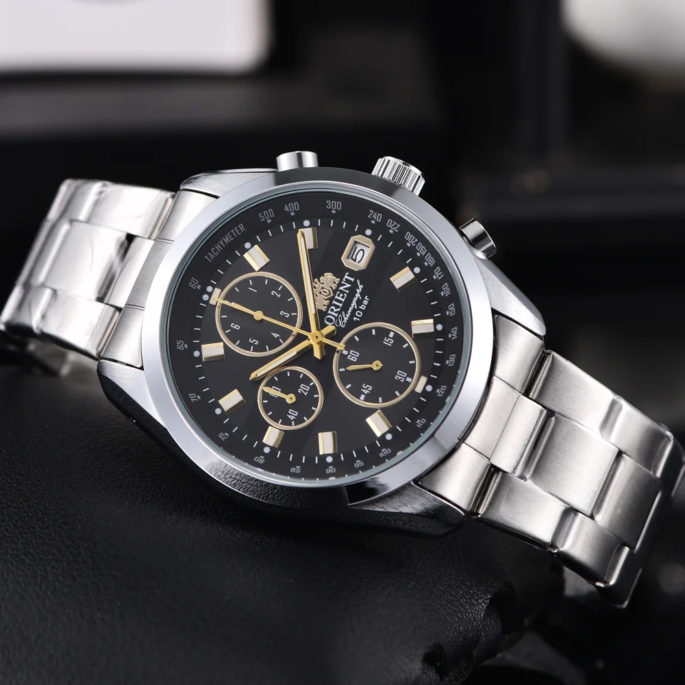 Amazing Luxury AAA Orient Original Watches For Mens Multifunctional Chronograph Luminous Auto Date Wristwatch AAA Male Clocks