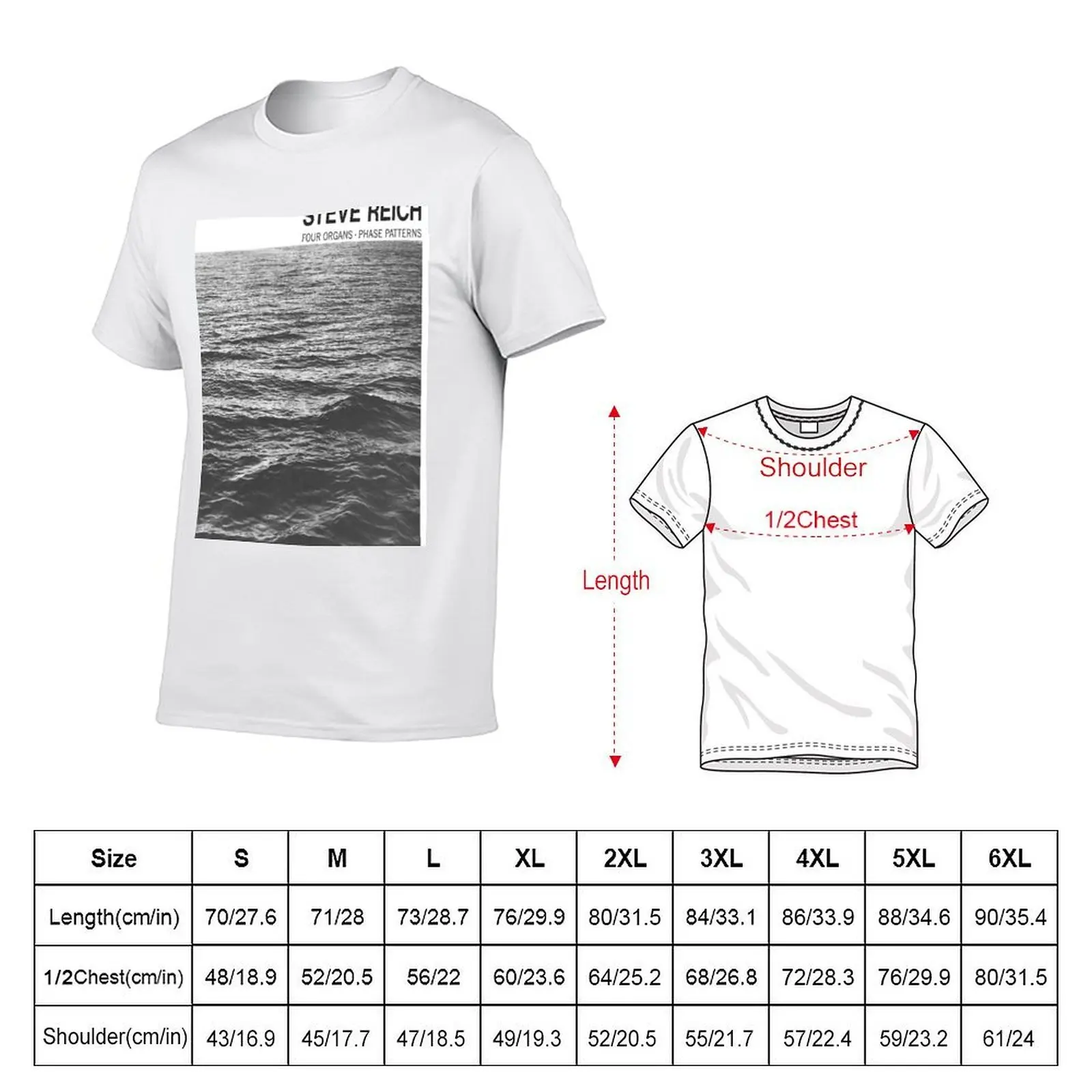 Steve Reich - Four Organs T-Shirt funny t shirts man man t shirts for men t shirt man luxury T-Shirt