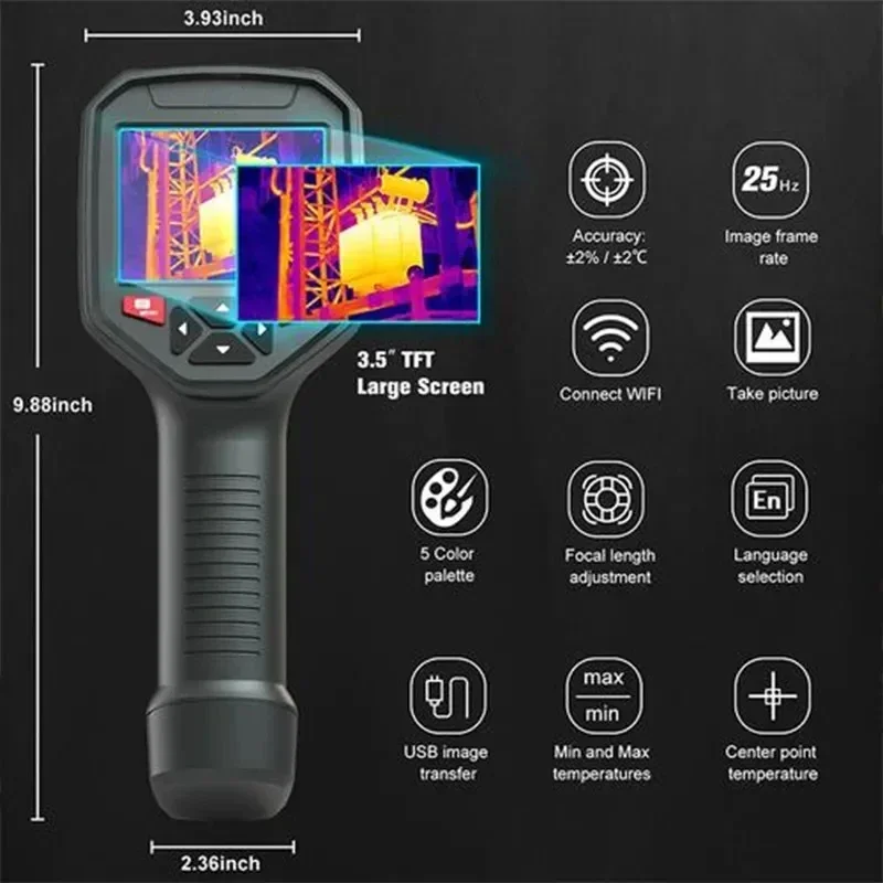 Portable Digital Handheld HT-H8 384 * 288 Thermal Imager Infrared  Imaging Camera