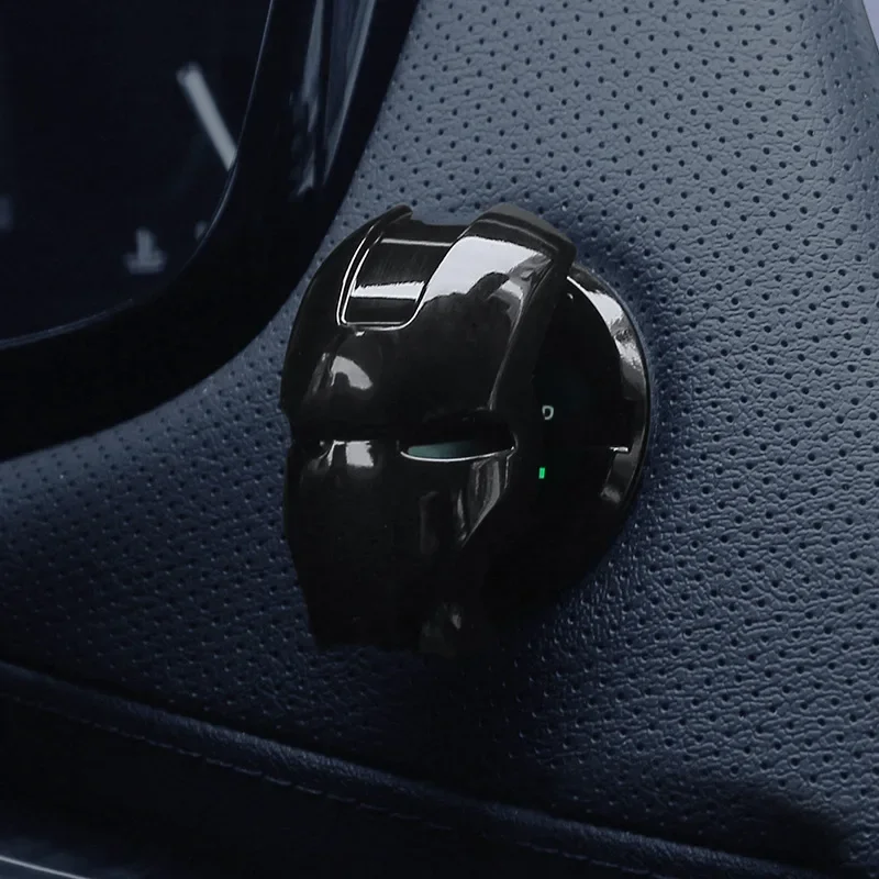 Marvel America Captain Iron Man Car Engine Ignition Start Button Sticker Protective Cover Avengers Car Decoration