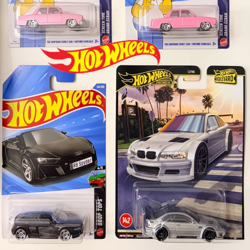 

Коллекционная модель автомобиля Hot Wheels 2026 E 1/64 Mainline Series: Симпсоны, Pagani, Audi, Mazda, Dodge. Оригинальная литая игрушечная машинка.