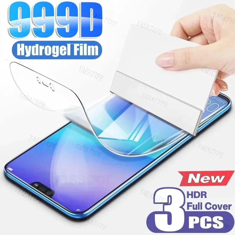 3Pcs Hydrogel Film For Huawei Y7 Y6 Y5 Y9 Prime 2018 2019 Screen Protector For Huawei Y7 Y6 Y5 Pro 2019 Y9A Y8S Y8P Y7S Y6P Film