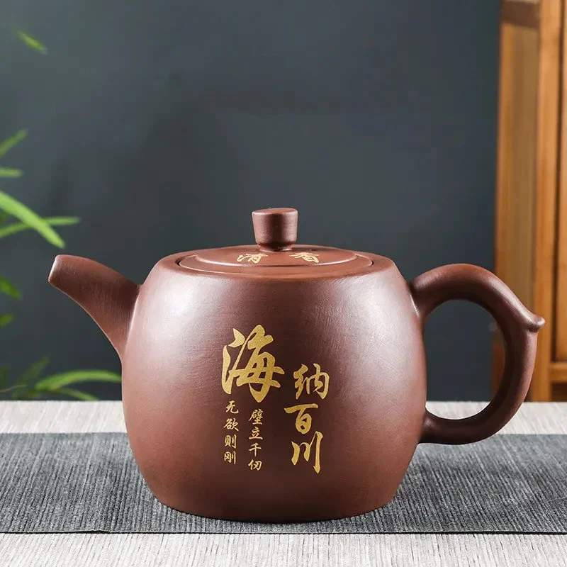 Yixing Purple Clay Tea Pot Chinese Large Capacity Teapot Tradition Beauty Tea Infuser Retro Tea Set Household Drinkware 1000ml