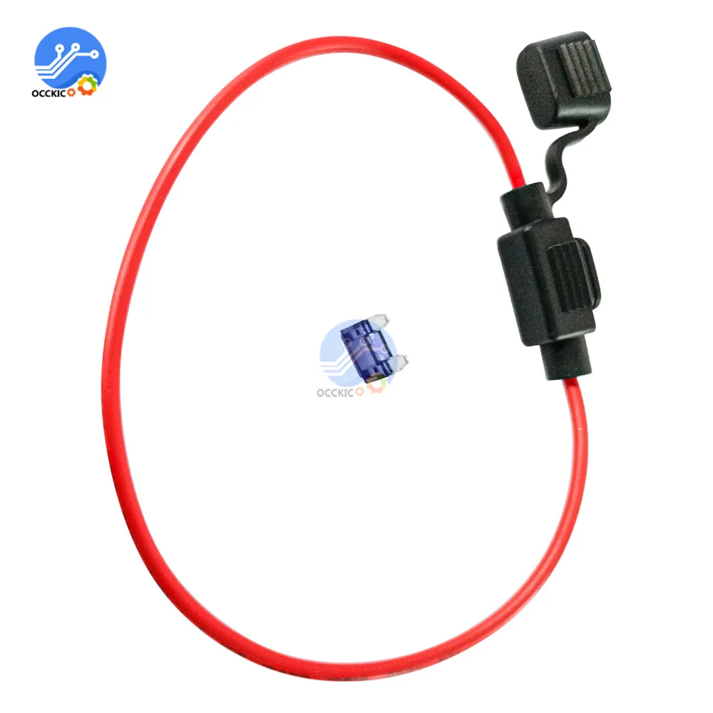 차량용 자동 인라인 미니 인라인 퓨즈 홀더, 플러그인, 소형 16 와이어, 20cm 3A 방수, 1 개, 5 개, 10 개