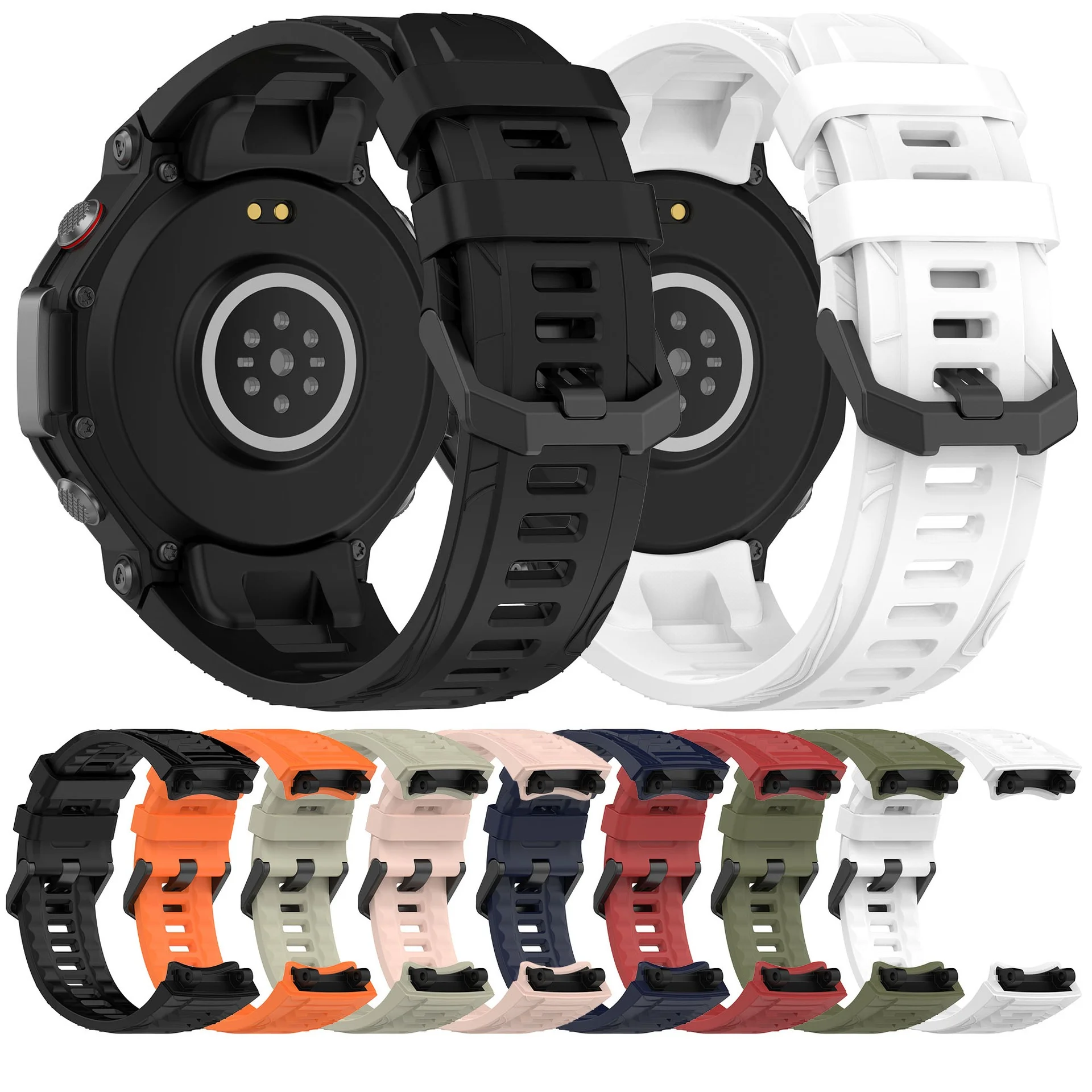 Amazfit T-REX 3 용 오리지널 실리콘 스트랩, 스마트 워치 교체 스트랩, Amazfit T Rex 3 밴드 스트랩 액세서리 REX3