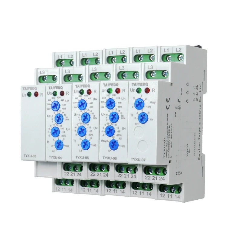 3 Phase Voltage Protection Relay Phase Sequence Phase Failure Protection Relay 8A 10A 1SPDT 2SPDT