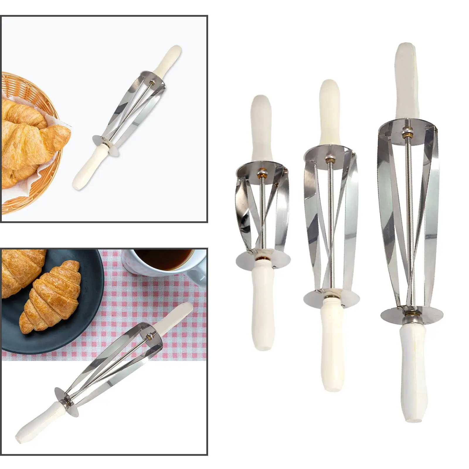 Croissant Cutter Dough Pastry Wheel Practical Easy to Use Home Rolling Knife in Minutes Evenly Shaped Bread Roller Cutter