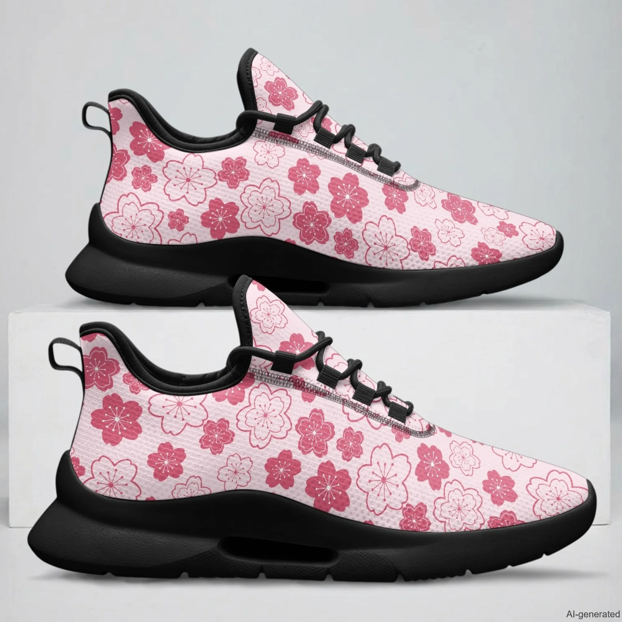 XIXIRIMIDO Nurse Shoes Lace-up Casual Shoes Male Nurse Shoes Nurse Work Shoes Nursing Sneakers for Woman Cherry Blossom 35-48