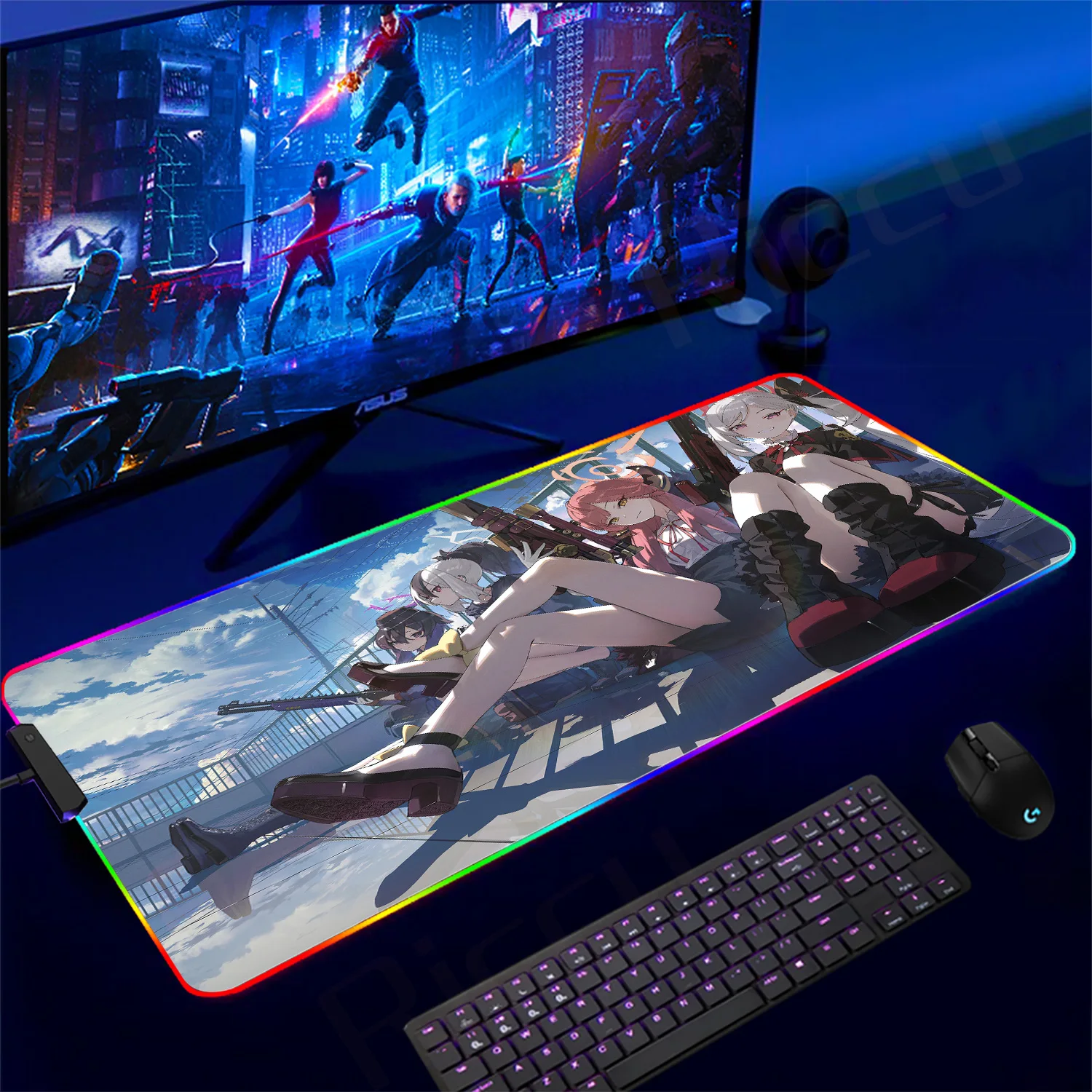 

Blue Archive Mousepad Cute Anime Girl Mouse Pad Large Gamer Playmat Laptop PC Gaming Accessories Rgb Keyboard Extended Desk Mat