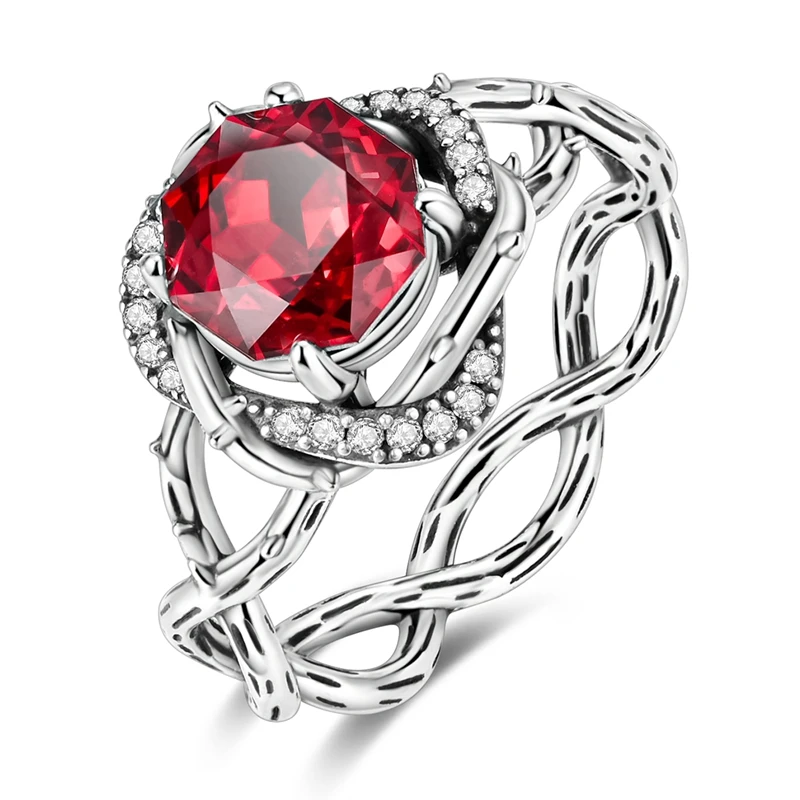 Women's 925 Sterling Silver Wedding Ring, Elegant Design