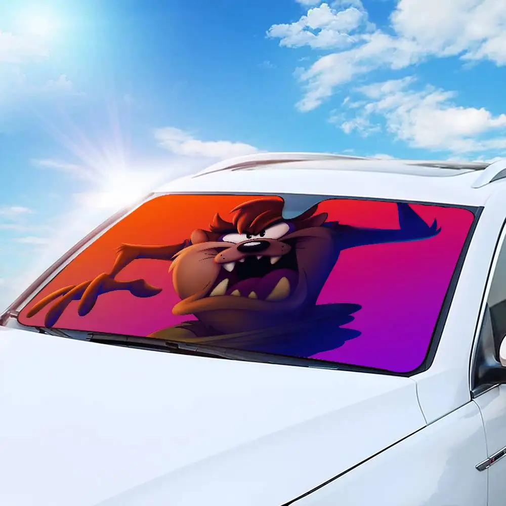 Taz mania pára-brisa pára-brisas capa de sol sombra de sol auto viseira de sol carro-cobre proteção solar do carro