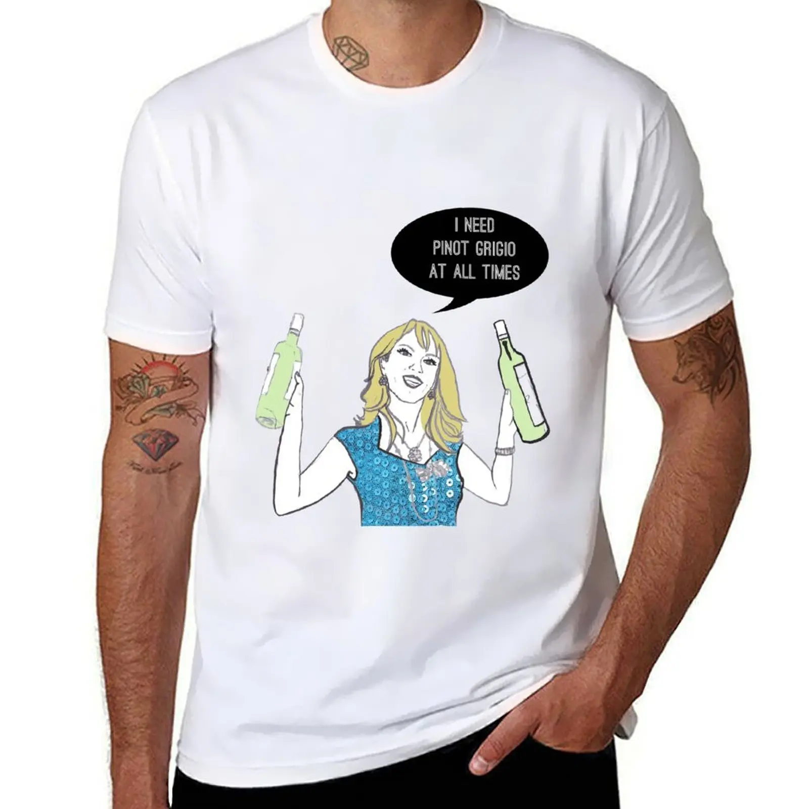 t camicie da uomo personalizzate in cotone Grigio T-shirt magliette magliette maglietta grafica per pinot di alta qualità