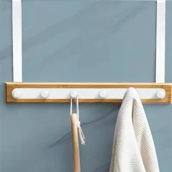 6 Hooks Home Door Rear Hook Clothes Hat Towel Keys Hanger Bathroom Kitchen Accessories Holder Organizer Rack Wall Mounted