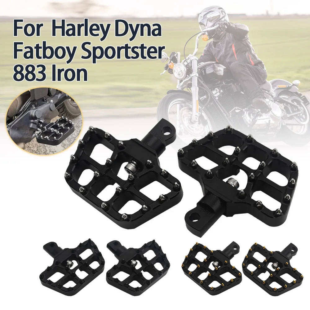 

Motorcycle Front Rear Floorboards For Sportster Iron 883 1200 Softail Adjustable Male Mount Foot Pegs Rotatable Footrest