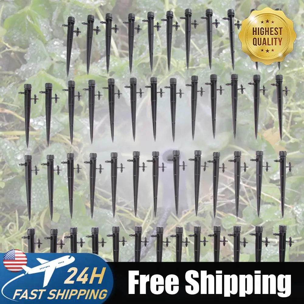 

50x Adjustable Dripper Flow Irrigation Drippers Sprinkler Emitter Drip System