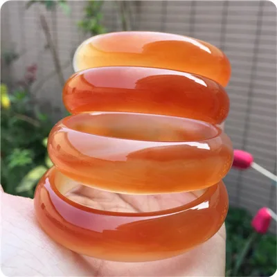 

Hot Selling Natural Pattern Chalcedony Agate Bracelet Exquisite Elegant Jade Bangle Hand Decoration Accessorie Craft Jewelry