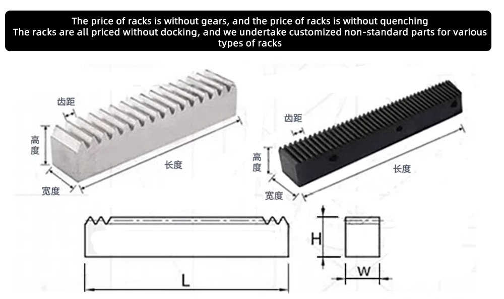 1 Stück 1Mod 1 Modulus Zahnstangengetriebe aus Stahl 10*10*500mm + 1 Stück 1M 17 Zähne 15 Zähne Ritzel aus 45 Stahl Metallgetriebe – Detail 7