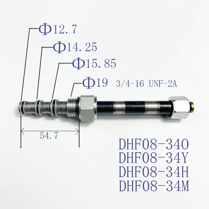 Thread Insertion Electromagnetic Directional Valve Three Position Four Way DHF08-34 Series