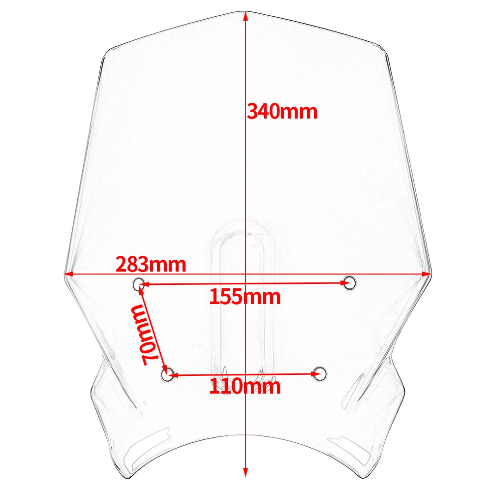 For Honda CB125R CB300R 2018-2023 Windscreen Windshield for CB 125R CB 300R 2022 Wind Deflector with Bracket Motorcycle Parts