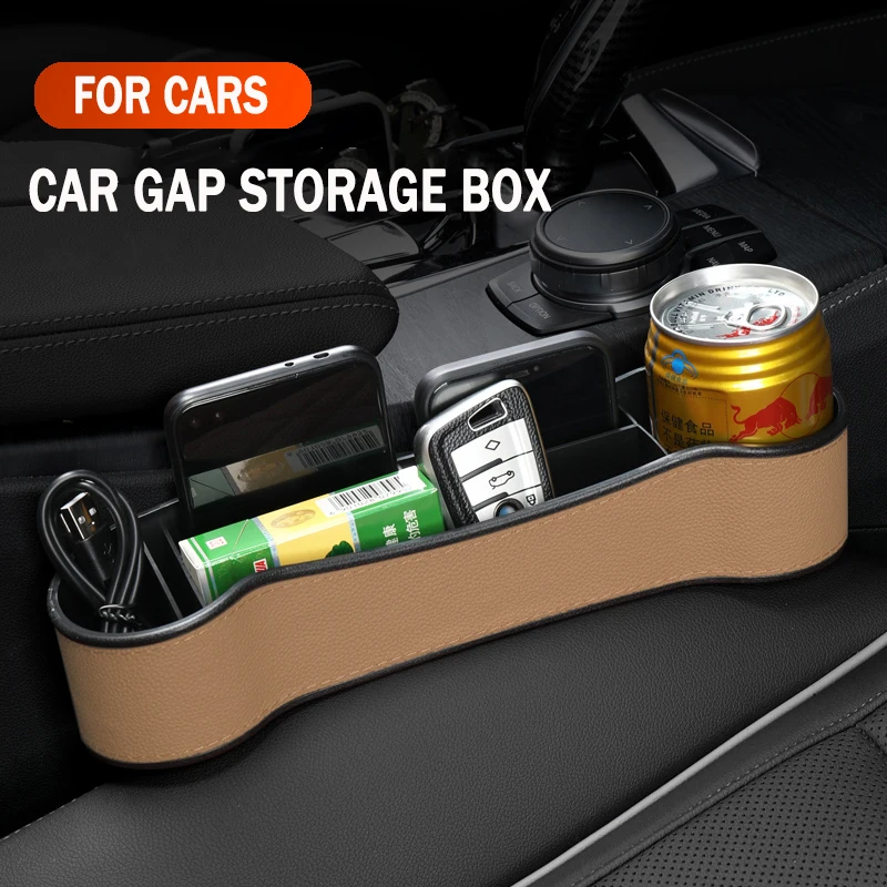 Caja de almacenamiento de hendidura de asiento de coche, soporte de relleno de hendidura de hueco de asiento para billetera, teléfono, bolsillo de hendidura de cigarrillo, caja de almacenamiento de coche, accesorios de coche