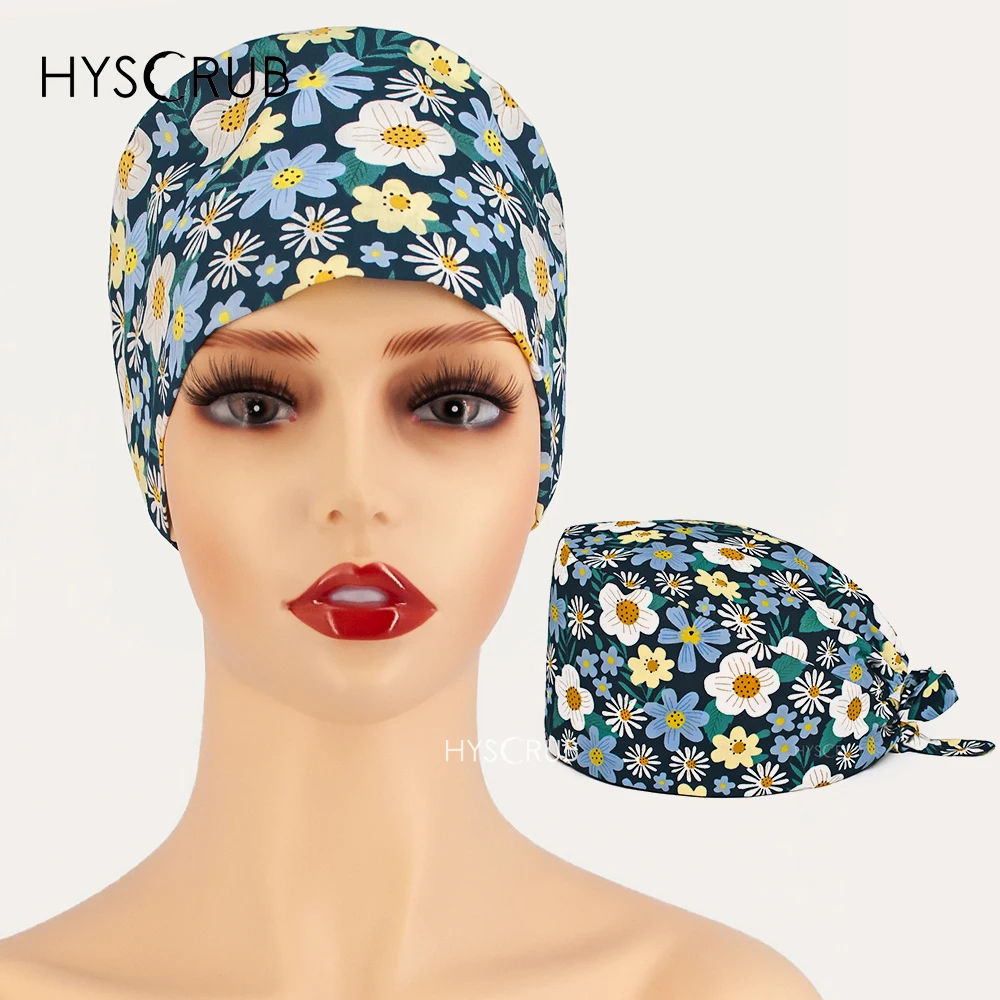 Berretti con stampa di moda berretto da allattamento cappello da donna berretto chirurgico berretto da medico berretti da scrub dentista infermieri cappello professionale