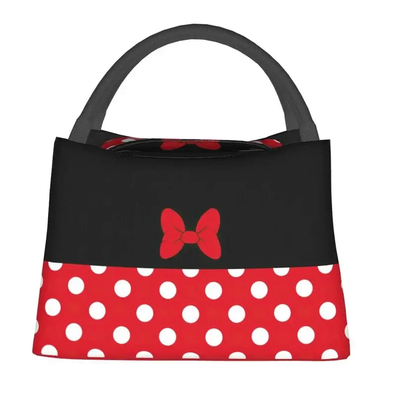 Cartoon Minnie isolierte Lunch pakete für Frauen tragbare Thermo kühler Lebensmittel Lunchbox Arbeits reise