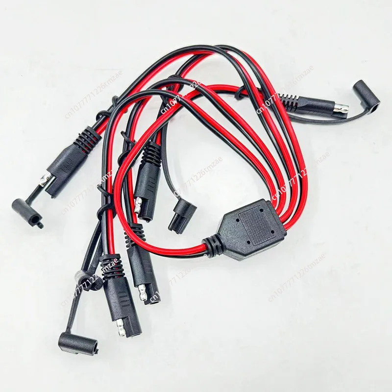 One-to-four extension cable, solar panel power cord, one-to-three car cable with dust cover