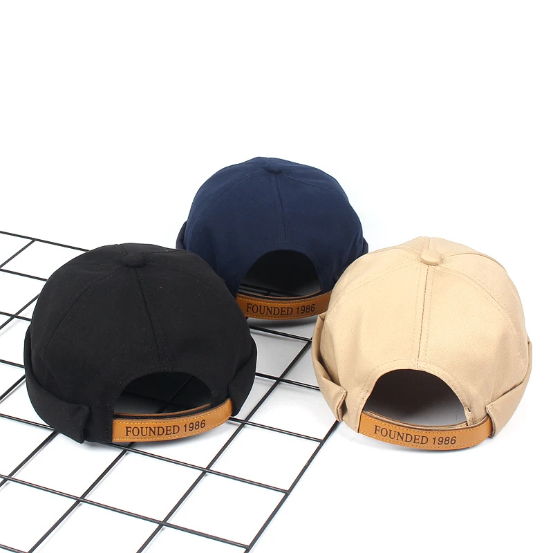 New Solid Color Landlord Hat Unisex Street Trend Breathable 1986 Letter Skullcap Hot Sale Beret
