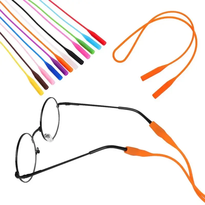 1/2pcs Silicone Eyeglasses Strap Glasses Sunglasses Chain Sports Band Cord Elastic Anti Slip String Ropes Elastic Glasses String
