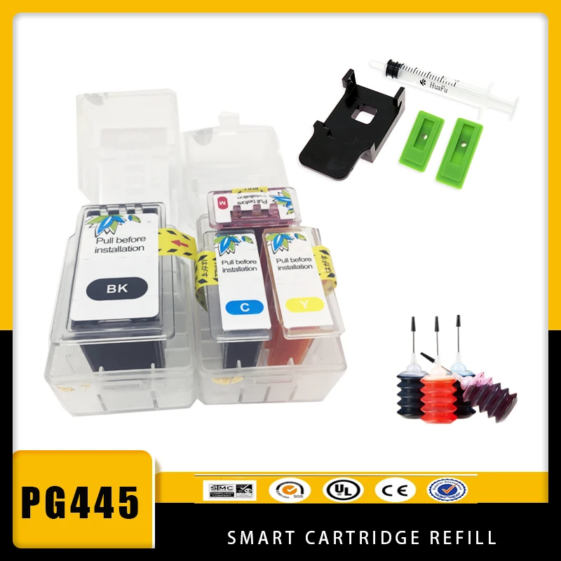 

Vilaxh PG445 CL446 Smart Cartridge Refill Kit For Canon PG 445 CL 446 445XL 446XL Ink Cartridges PG445For Canon MG2440 MG2540