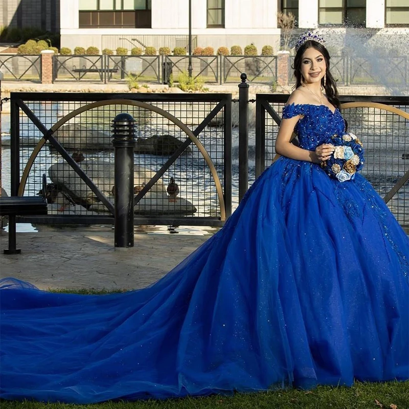 

Женское бальное платье, Милое сексуальное платье принцессы 16 дюймов с открытыми плечами, кружевной аппликацией и бисером для вечеринки