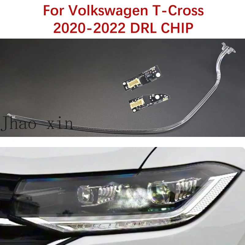 

White Light For Volkswagen T-Cross 20-22 Car Headlight DRL CHIP Angel Eye Chip Circuit Board Lamp Tube Ballast Light Guide Strip